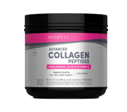 Neocell Advanced Collagen Peptides + Hyaluronic Acid + C, 6.9 oz (195 g) Powder