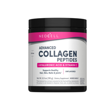Advanced Collagen Peptides + Hyaluronic Acid + C, 6.9 oz (195 g) Powder