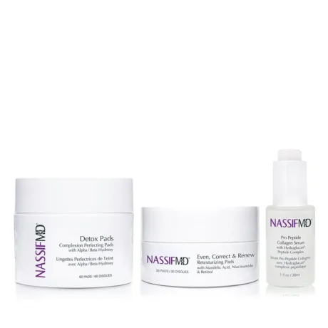 Elasticity-boosting, soothing 3-piece set